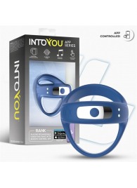 Синее интерактивное эрекционное виброкольцо Rank - Intoyou - в Норильске купить с доставкой