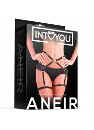 Черные стрепы на бёдра Aneir - Intoyou - купить с доставкой в Норильске