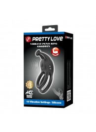 Черное перезаряжаемое виброкольцо Goodwin - Baile - в Норильске купить с доставкой