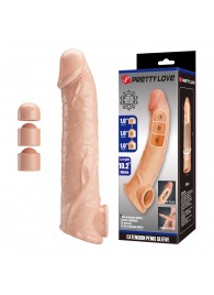 Телесный фаллоудлинитель с подхватом мошонки Silas - 26 см. - Baile - в Норильске купить с доставкой