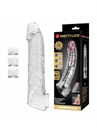 Прозрачный фаллоудлинитель с подхватом мошонки Silas - 26 см. - Baile - в Норильске купить с доставкой