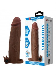 Коричневая насадка на пенис Xerxes - 22 см. - Baile - в Норильске купить с доставкой