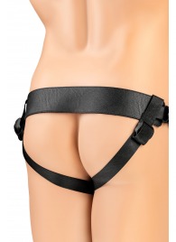 Телесный фаллопротез на черных ремнях Conall - 15 см. - ToyFa - купить с доставкой в Норильске