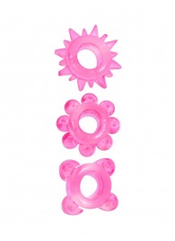 Комплект из 3 розовых эрекционных колец - Erowoman-Eroman - в Норильске купить с доставкой