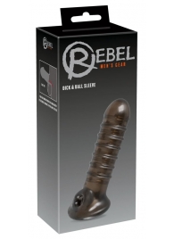 Насадка на пенис Rebel smoke с рёбрышками и отверстием под мошонку - Orion - в Норильске купить с доставкой