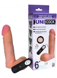 Фаллическая насадка Харнесс UNICOCK 6  с вибрацией - 18 см. - LOVETOY (А-Полимер) - купить с доставкой в Норильске