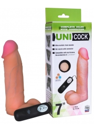 Фаллическая насадка Харнесс UNICOCK 7  с вибрацией - 19 см. - LOVETOY (А-Полимер) - купить с доставкой в Норильске