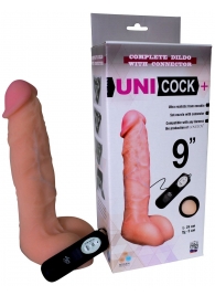 Фаллическая насадка Харнесс UNICOCK 9  с вибрацией - 24 см. - LOVETOY (А-Полимер) - купить с доставкой в Норильске