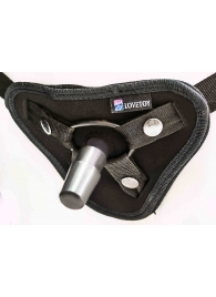 Страпон с 2 насадками и вибрацией UniStrap - 20 и 18 см. - LOVETOY (А-Полимер) - купить с доставкой в Норильске