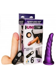 Вибрострапон с двумя насадками UniStrap - 18 и 18 см. - LOVETOY (А-Полимер) - купить с доставкой в Норильске