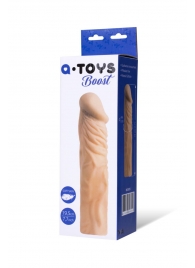 Насадка с ярко выраженной головкой и рельефным стволом - 19 см. - A-toys - в Норильске купить с доставкой