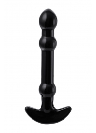Элегантный чёрный анальный стимулятор с шариками на стволе - 15,5 см. - Sexus