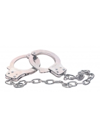 Наручники из металла с длинной цепочкой CHROME HANDCUFFS METAL HANDCUFFS W. KEY - NMC - купить с доставкой в Норильске