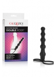 Насадка на пенис для двойного проникновения Silicone Beaded Double Rider - 14 см. - California Exotic Novelties - в Норильске купить с доставкой