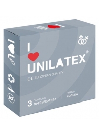 Презервативы с рёбрами Unilatex Ribbed - 3 шт. - Unilatex - купить с доставкой в Норильске