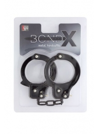 Чёрные наручники из листового металла BONDX METAL CUFFS BLACK - Dream Toys - купить с доставкой в Норильске