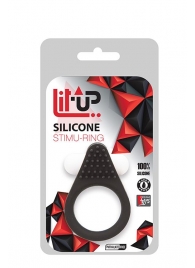 Чёрное эрекционное кольцо LIT-UP SILICONE STIMU RING 1 BLACK - Dream Toys - в Норильске купить с доставкой