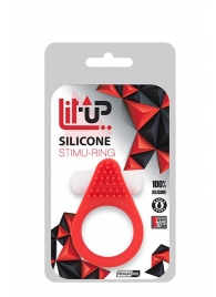 Красное эрекционное кольцо LIT-UP SILICONE STIMU RING 1 RED - Dream Toys - в Норильске купить с доставкой