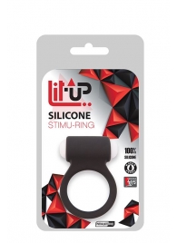 Чёрное эрекционное виброкольцо LIT-UP SILICONE STIMU RING 3 BLACK - Dream Toys - в Норильске купить с доставкой
