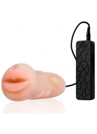 Мастурбатор-ротик с вибрацией REALSTUFF VIBRATING MASTURBATOR MOUTH - Dream Toys - в Норильске купить с доставкой