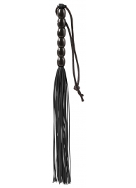 Чёрная мини-плеть из резины Rubber Mini Whip - 22 см. - Blush Novelties - купить с доставкой в Норильске