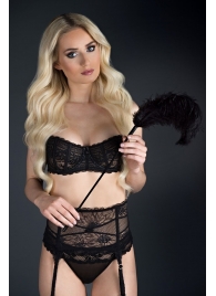 Стек с большим чёрным пером Large Feather Tickler - 65 см. - Blush Novelties - купить с доставкой в Норильске