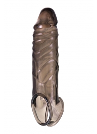 Дымчатая фаллическая насадка с подхватом и закрытой головкой - 16,2 см. - ToyFa - в Норильске купить с доставкой