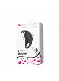 Чёрное эрекционное кольцо с вибрацией Rabbit Vibrator - Baile - в Норильске купить с доставкой