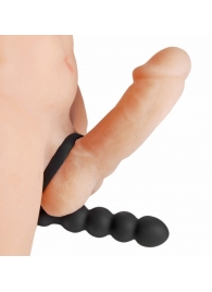 Насадка для двойного проникновения Double Fun Cock Ring with Double Penetration Vibe - XR Brands - в Норильске купить с доставкой