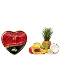 Массажная свеча с ароматом экзотических фруктов Bougie Massage Candle - 35 мл. - Plaisir Secret - купить с доставкой в Норильске