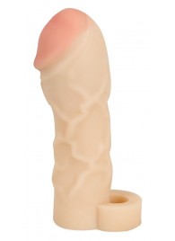 Закрытая удлиняющая насадка на пенис с подхватом мошонки T B Extension - Orion - в Норильске купить с доставкой