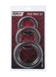 Набор из 3 чёрных эрекционных колец - ToyFa - в Норильске купить с доставкой
