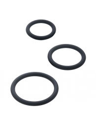 Набор из 3 чёрных эрекционных колец - ToyFa - в Норильске купить с доставкой