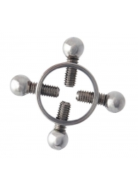 Серебристые зажимы для сосков на винтах - ToyFa - купить с доставкой в Норильске