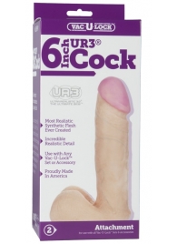 Ультра реалистичная насадка Vac-U-Lock  6  ULTRASKYN Cock - 17,3 см. - Doc Johnson - купить с доставкой в Норильске