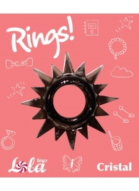 Чёрное эрекционное кольцо Rings Cristal - Lola Games - в Норильске купить с доставкой