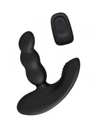 Черный силиконовый стимулятор простаты Levett Nitoc с пультом ДУ - Levett - в Норильске купить с доставкой