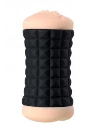 Двухсторонний мастурбатор JOS JANICE в черном цилиндре - JOS - в Норильске купить с доставкой