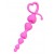 Розовая силиконовая анальная цепочка Sweety - 18,5 см. - ToyFa