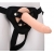 Телесный страпон на черных трусиках STRAP ON REAL DILDO - 20 см. - Dream Toys - купить с доставкой в Норильске