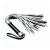 Серебристая плетка Struggle My Flogger с черной ручкой - 45 см. - Lovetoy - купить с доставкой в Норильске