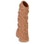 Телесная насадка с венками и открытой головкой Nude Sleeve L - 14 см. - KOKOS - в Норильске купить с доставкой