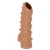 Телесная насадка с шипами и открытой головкой Nude Sleeve L - 14 см. - KOKOS - в Норильске купить с доставкой