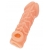 Телесная закрытая насадка с венками Cock Sleeve Size L - 17,6 см. - KOKOS - в Норильске купить с доставкой