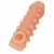 Телесная закрытая насадка с шариками Cock Sleeve Size M - 15,6 см. - KOKOS - в Норильске купить с доставкой