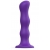 Фиолетовая насадка Strap-On-Me Dildo Geisha Balls size M - Strap-on-me - купить с доставкой в Норильске