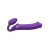 Фиолетовый безремневой вибрострапон Silicone Bendable Strap-On - size XL - Strap-on-me - купить с доставкой в Норильске