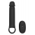 Черная насадка-удлинитель с вибрацией Vibrating Extender With Remote - Dream Toys - в Норильске купить с доставкой