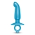 Голубая анальная пробка для массажа простаты Hither Silicone Prostate Plug - 14,3 см. - b-Vibe - в Норильске купить с доставкой