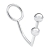 Кольцо на пенис с анальным стимулятором Two Bead Stainless Steel Anal Hook   Cock Ring - BlueLine - в Норильске купить с доставкой